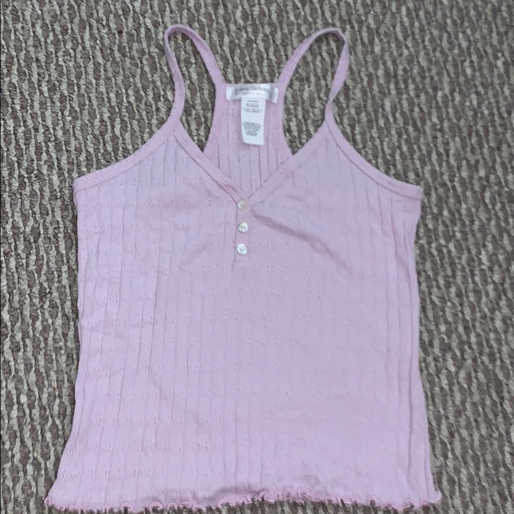 Lavender Button Up Tank Top